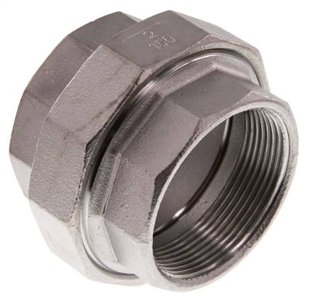 Rp 2'' RVS Borstnippel 3-delig met Conische afdichting 16 Bar