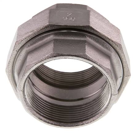 Rp 2'' RVS Borstnippel 3-delig met Conische afdichting 16 Bar
