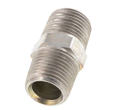 1/2'' NPT Verzinkt Stalen Borstnippel 210 Bar - Hydrauliek