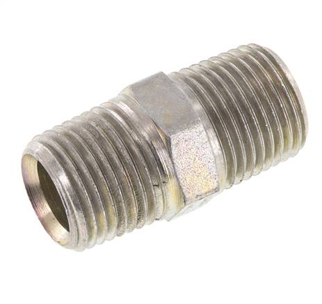 1/2'' NPT Verzinkt Stalen Borstnippel 210 Bar - Hydrauliek