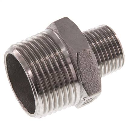 R 1'' x R 1/2'' RVS Borstnippel 16 Bar