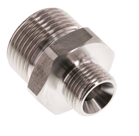 G 1'' x G 1/2'' RVS Borstnippel 40 Bar