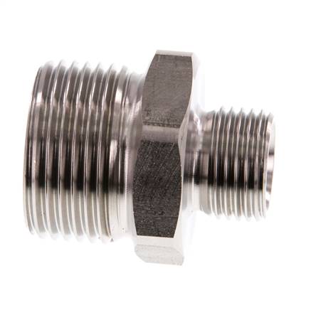 G 1'' x G 1/2'' RVS Borstnippel 40 Bar