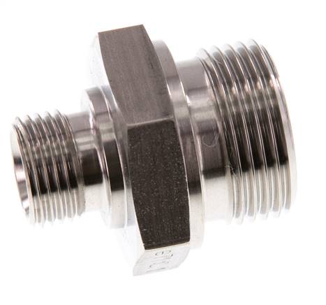 G 1'' x G 1/2'' RVS Borstnippel 345 Bar - Hydrauliek