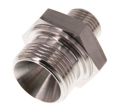 G 1'' x G 1/2'' RVS Borstnippel 345 Bar - Hydrauliek