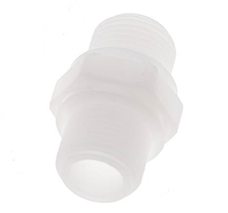 Dubbele Nippel G3/8'' Polypropyleen (PP) 10bar FDA 22mm Hex
