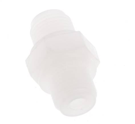 Dubbele Nippel G1/8'' PVDF 10bar FDA 14mm Hex