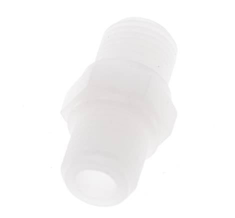 Dubbele Nippel G1/4'' PVDF 10bar FDA 17mm Hex