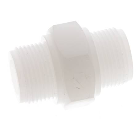 Dubbele Nippel G3/4'' PVDF 10bar FDA 36mm Hex