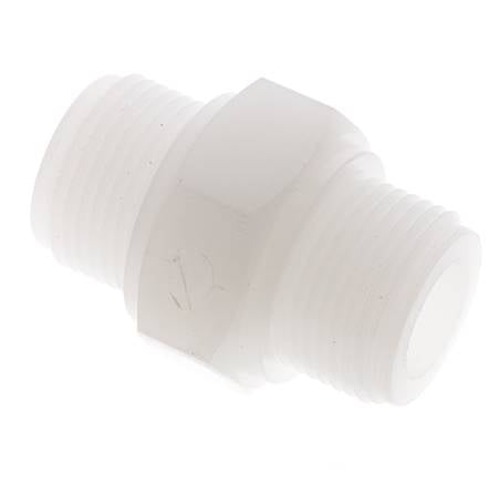 Dubbele Nippel G3/4'' PVDF 10bar FDA 36mm Hex