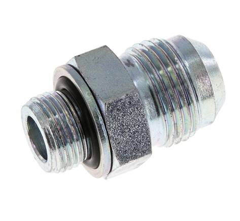 JIC Dubbele Nippel G3/8'' X UNF 7/8''-14 Staal NBR 210bar [2 Stuks]