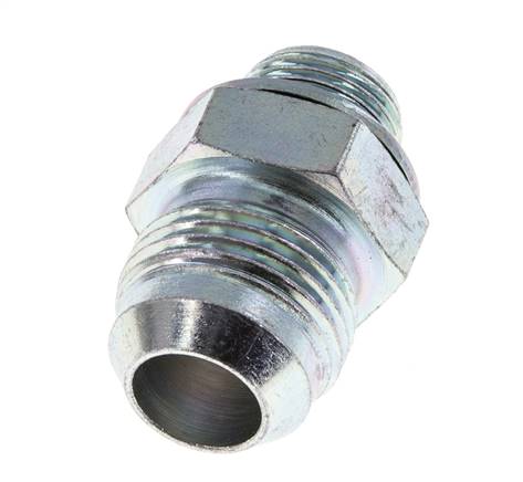 JIC Dubbele Nippel G3/8'' X UNF 7/8''-14 Staal NBR 210bar [2 Stuks]