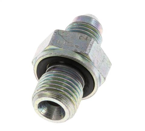JIC Dubbele Nippel G1/4'' X UNF 7/16''-20 Staal NBR 310bar [2 Stuks]