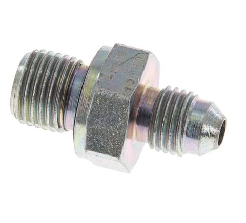 JIC Dubbele Nippel G1/4'' X UNF 7/16''-20 Staal NBR 310bar [2 Stuks]