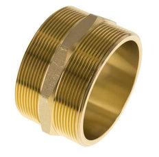 Dubbele Nippel G3'' Messing Vlakke Afdichting 16bar 89mm Hex