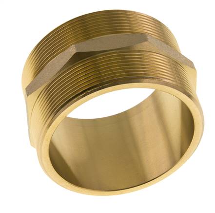 Dubbele Nippel G3'' Messing Vlakke Afdichting 16bar 89mm Hex