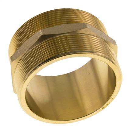 Dubbele Nippel G3'' Messing Vlakke Afdichting 16bar 89mm Hex