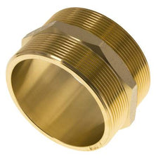 Dubbele Nippel G3'' Messing Vlakke Afdichting 16bar 89mm Hex