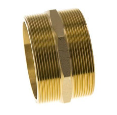 Dubbele Nippel G3'' Messing Vlakke Afdichting 16bar 89mm Hex