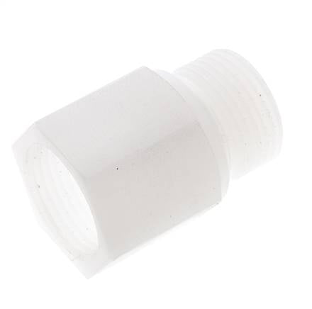 Verlengnippel G3/4'' Buitendraad X Binnendraad PVDF 10bar FDA 32mm Hex