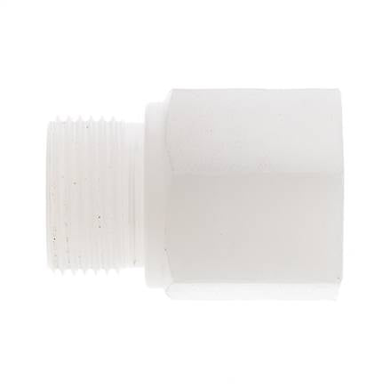 Verlengnippel G3/4'' Buitendraad X Binnendraad PVDF 10bar FDA 32mm Hex