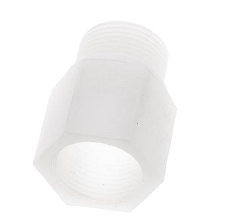 Verlengnippel G3/4'' Buitendraad X Binnendraad PVDF 10bar FDA 32mm Hex