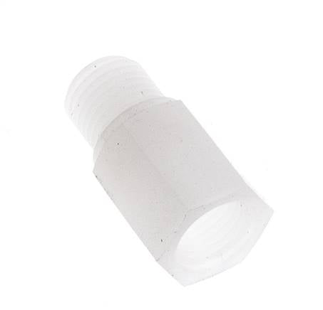 Verlengnippel G1/4'' Buitendraad X Binnendraad PVDF 10bar FDA 17mm Hex