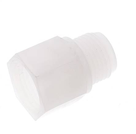 Verlengnippel G1/2'' Buitendraad X Binnendraad PVDF 10bar FDA 27mm Hex