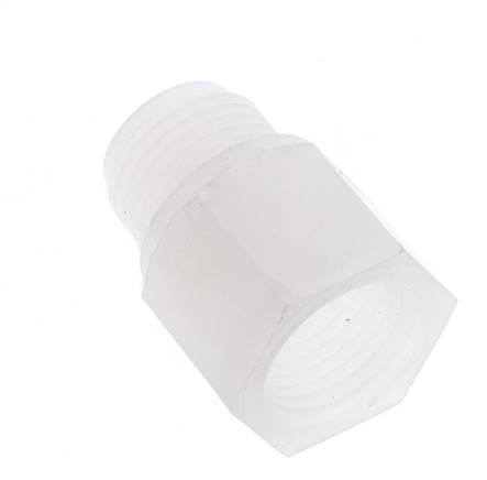 Verlengnippel G1/2'' Buitendraad X Binnendraad PVDF 10bar FDA 27mm Hex
