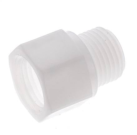 Verlengnippel G1/2" Buitendraad X Binnendraad Polypropyleen (PP) 10bar FDA 27mm Hex