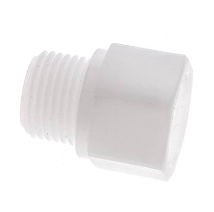 Verlengnippel G1/2" Buitendraad X Binnendraad Polypropyleen (PP) 10bar FDA 27mm Hex