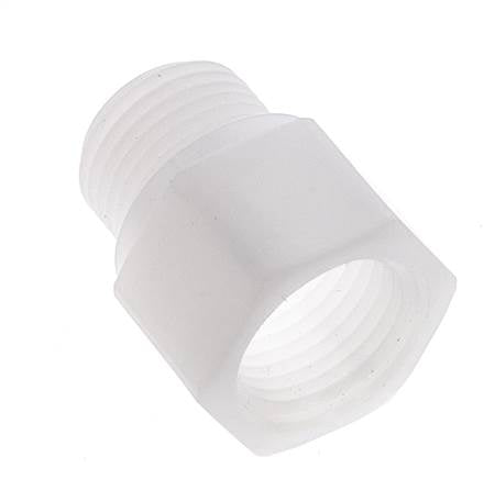 Verlengnippel G1/2" Buitendraad X Binnendraad Polypropyleen (PP) 10bar FDA 27mm Hex