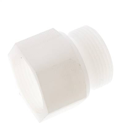 Verlengnippel G1 1/4'' Buitendraad X Binnendraad PVDF 10bar FDA 50mm Zeskant