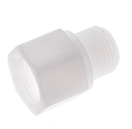 Verlengnippel G3/8'' Buitendraad X Binnendraad Polypropyleen (PP) 10bar FDA 22mm Hex
