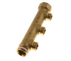 G 3/4'' x 3xG 1/2'' F/M/M Messing Verdeelstang 10 Bar
