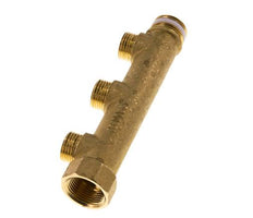 G 3/4'' x 3xG 1/2'' F/M/M Messing Verdeelstang 10 Bar
