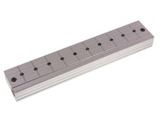 Verdeelstaaf met kogelkranen 2xG3/8'' - 10xG1/4'' Aluminium PN 10