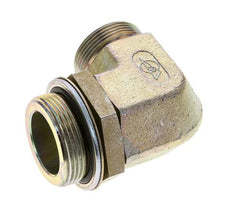 UN 1-11/16''-12 x G 1 1/2'' Buitendraad Verzinkt Stalen L-Fitting 90graden ORFS 200 Bar - Hydrauliek