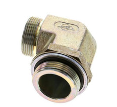 UN 1-11/16''-12 x G 1 1/2'' Buitendraad Verzinkt Stalen L-Fitting 90graden ORFS 200 Bar - Hydrauliek