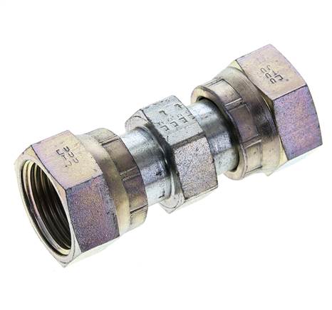 UN 1-3/16''-12 Verzinkt Stalen Sok ORFS with Wartelmoer 400 Bar - Hydrauliek