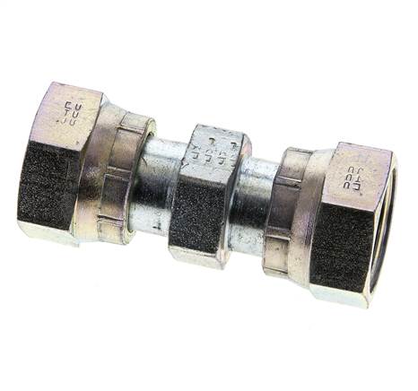 UN 1-3/16''-12 Verzinkt Stalen Sok ORFS with Wartelmoer 400 Bar - Hydrauliek