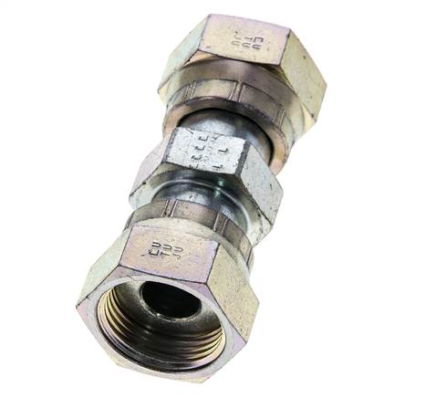 UN 1-3/16''-12 Verzinkt Stalen Sok ORFS with Wartelmoer 400 Bar - Hydrauliek