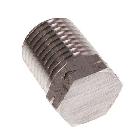 1/4'' NPT Buitendraad RVS Plug met Buitenzeskant 275 Bar