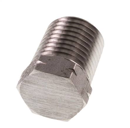 1/4'' NPT Buitendraad RVS Plug met Buitenzeskant 275 Bar