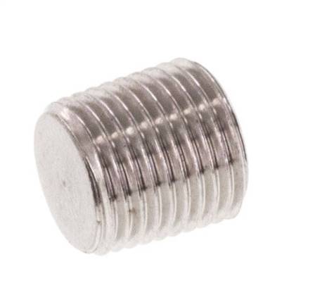 M8x0.75 RVS Plug met Binnenzeskant zonder kraag (Conisch) 40 Bar