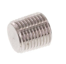 M8x0.75 RVS Plug met Binnenzeskant zonder kraag (Conisch) 40 Bar