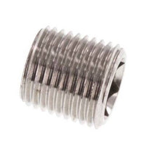 M8x0.75 RVS Plug met Binnenzeskant zonder kraag (Conisch) 40 Bar