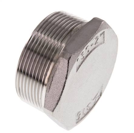 Plug R2'' RVS met buitenzeskant 16 bar (224.8psi)