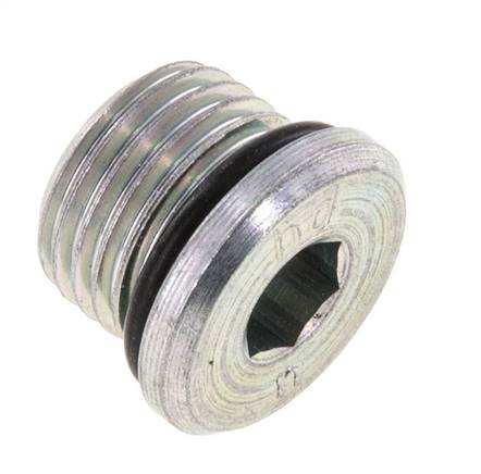 Plug UNF 9/16"-18 Staal NBR met Binnenzeskant 630bar [2 Stuks]