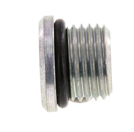 Plug UNF 9/16"-18 Staal NBR met Binnenzeskant 630bar [2 Stuks]